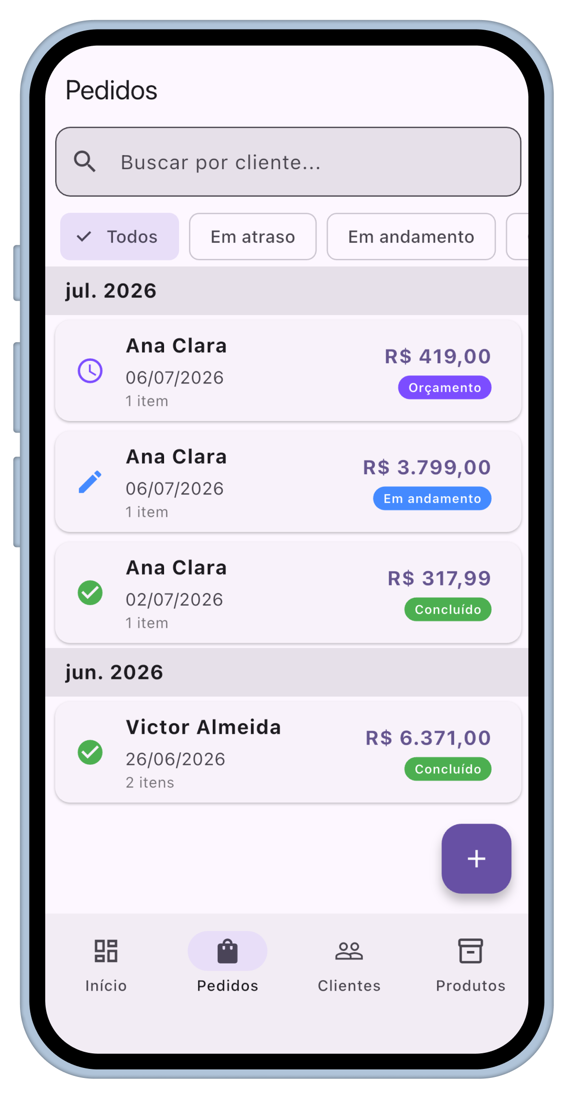 Pedidos do Vensi